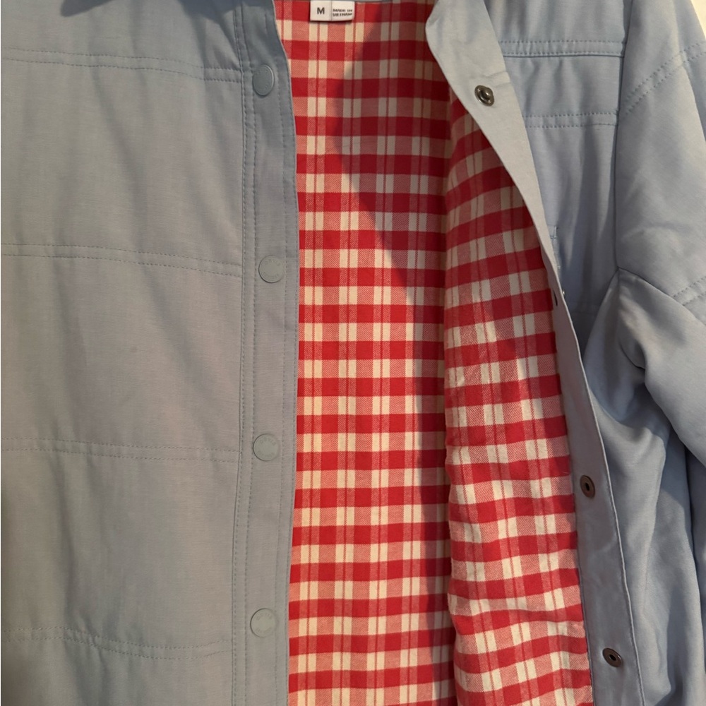 Orvis Pale Blue Quilted Snap-Front Jacket. Great Condition!! Size Medium. - Picture 6 of 7
